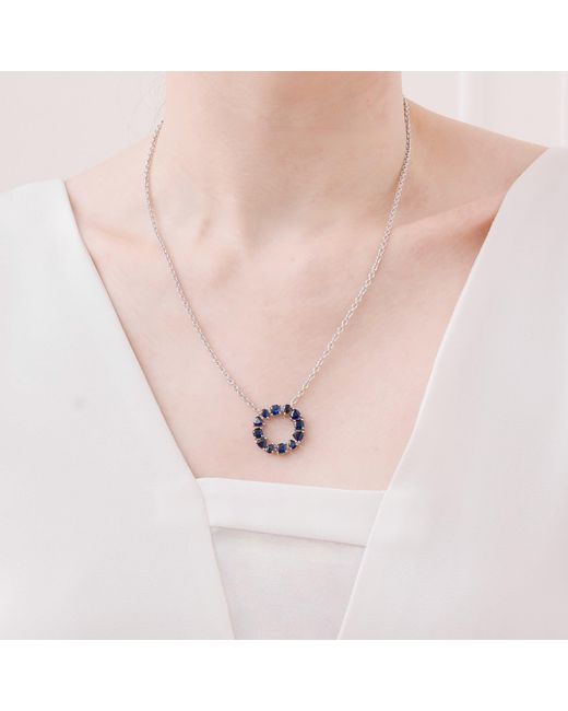 Juvetti Blue Glorie Necklace Set With Sapphire