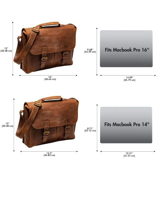 Hides Leather Co. Brown Handmade Leather Messenger Bag, Travel Laptop Briefcase for men