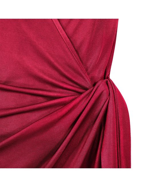 Me & Thee Red Heaven Sent Pink Wrap Detail Dress