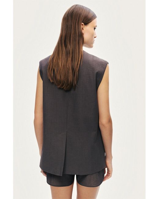 Nocturne Gray Tailored V-Neck Vest