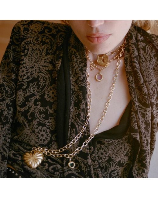Alexie of Athens Metallic Cherie Convertible Heart Wrap Necklace & Belt Chain