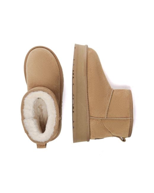EverAu Australia Brown Dusky Leather Platform Short Boots
