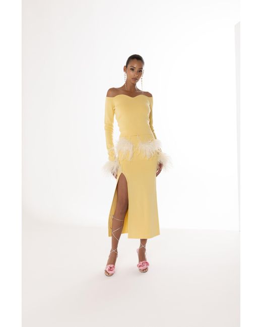Andreeva Yellow Vanilla Knit Skirt