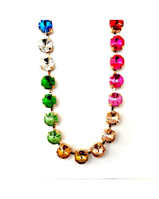 Persia Dona Jewelry Green Chunky Crystal Choker Necklace