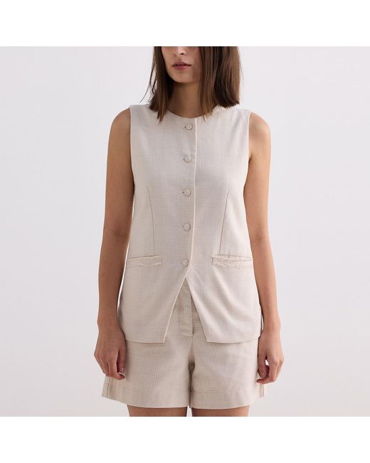 REISTOR Gray Cotton Tweed Shorts