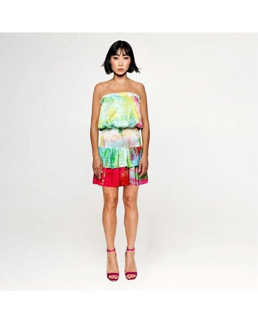 Maxjenny Green Beach Mini Dress