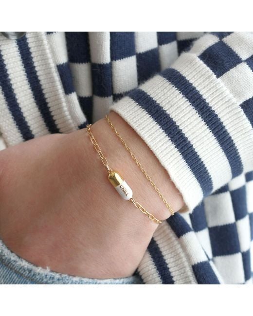 Kris Nations Metallic Chill Pill Enamel Bracelet Filled & Enamel