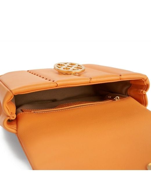 Orange Cube Orange Square Stitch Flap Bag