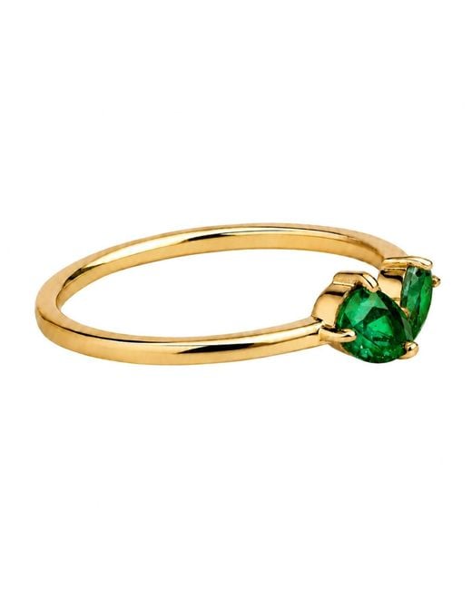Belinda Jewelz Green Emerald Heart Toi Et Moi Birthstone Ring