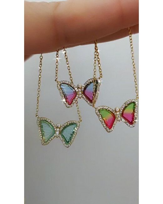 KAMARIA Blue Mini Butterfly Necklace