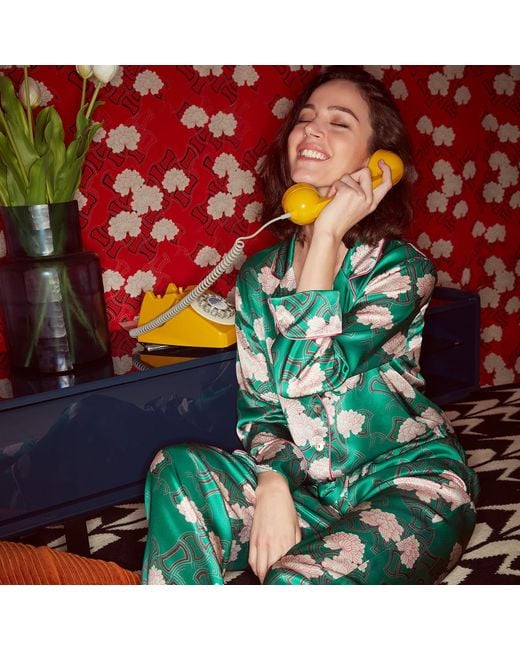 Emma Wallace Green Kiku Pyjama Set
