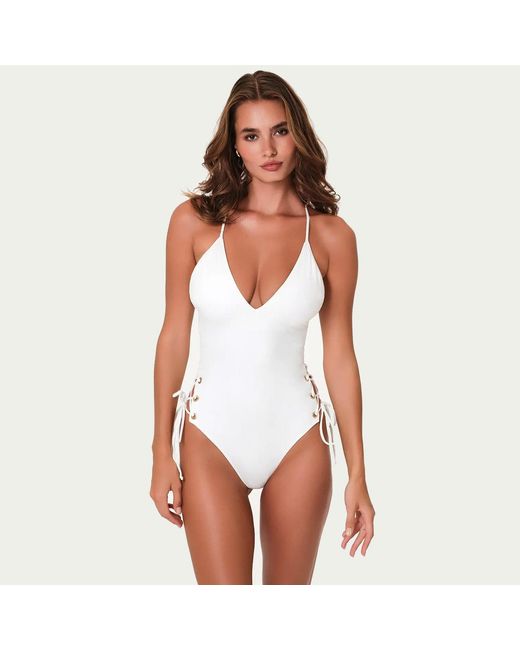 Cherina Beachwear Llc White Ibiza Swimsuit