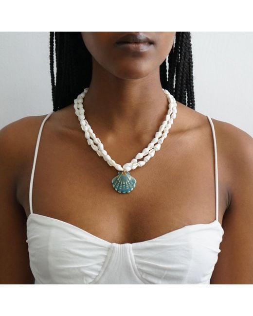 Smilla Brav Metallic Shell Puglia Necklace