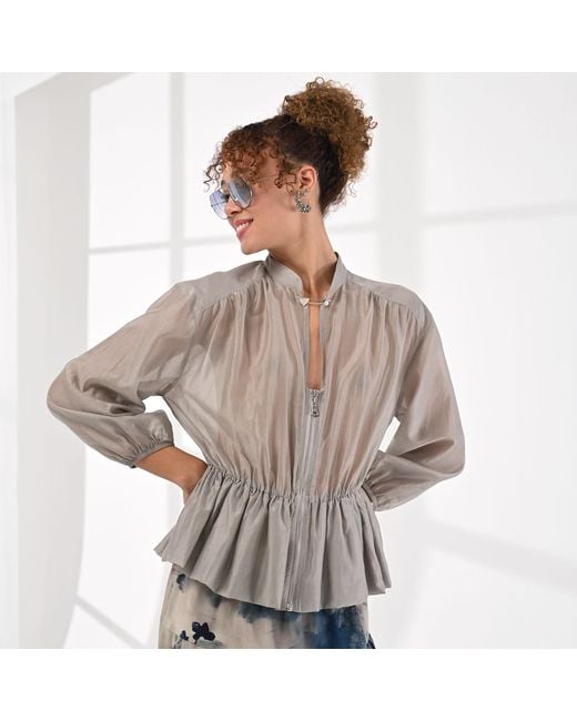 Lalipop Design Gray Veil Cinched Jacket