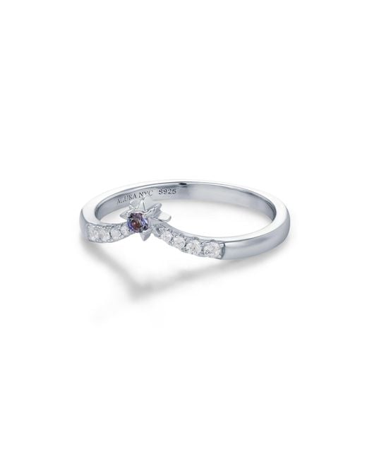 Azura Jewelry New York White North Star Alexandrite Ring Vermeil