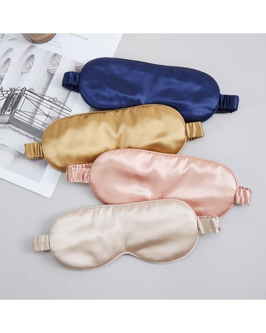 Soft Strokes Silk Multicolor Neutrals Pure Mulberry Silk Eye Mask Set Of Two