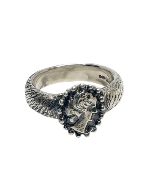 Tg-Jewellery by Tamara Gervasio White Cameo Muse Ring – Handcrafted Sterling-One Of A Kind