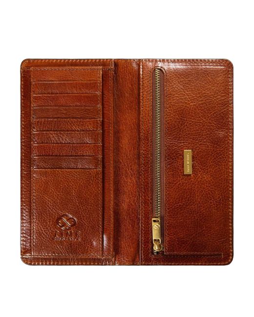 Time Resistance Brown A Coat Wallet for men