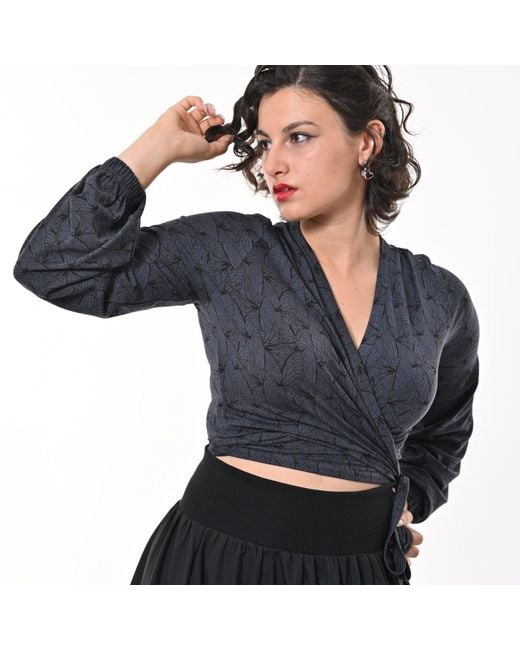 Frock Tales Blue Kenza Wrap Top