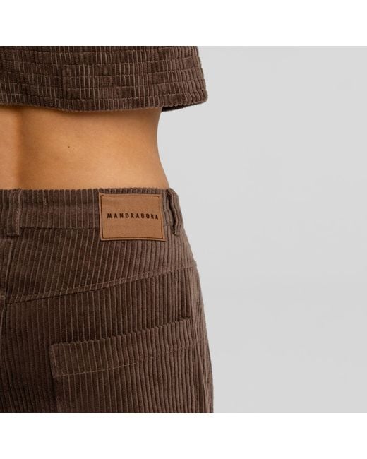 Mandragora Brown Loose Cut Corduroy Trousers Barro Cappuccino