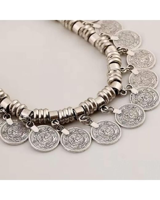 Chanel Joan Elkayam Metallic Coin Bohemian Style Necklace