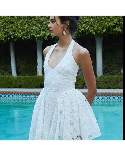 Delfi Collective White The Hera Short Eyelet Dress