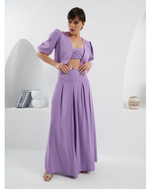 Lumina Eligma Purple The Palazzo Jacket