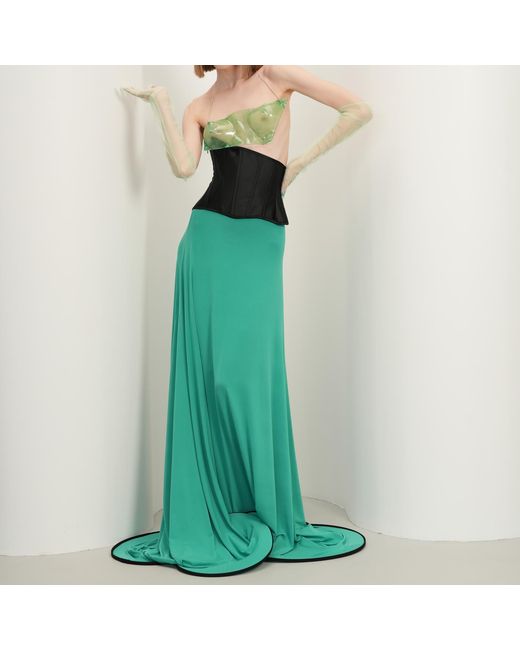 Laura Daili Green Statement Skirt Sculpture