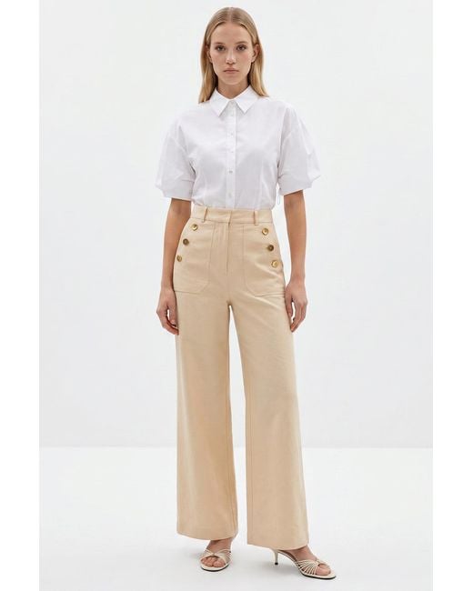 Exquise Natural Neutrals Petra Wide Leg Pants