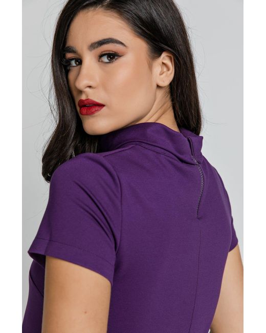 Conquista Purple Short Sleeve Mauve Top
