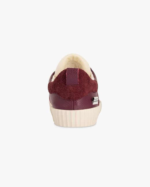 Springa | Unique Vulcanized Sneakers Italian Handmade Purple Wavy Leather Bordeaux Sneakers for men