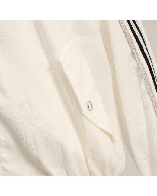 Smart and Joy Natural Light Embossed Bomber Jacket