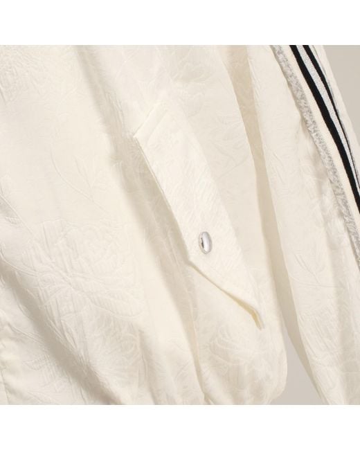 Smart and Joy Natural Light Embossed Bomber Jacket