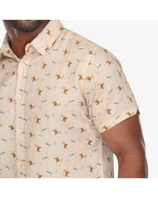 Vustra Natural Neutrals On The Rocks Button-Down Print Shirt for men