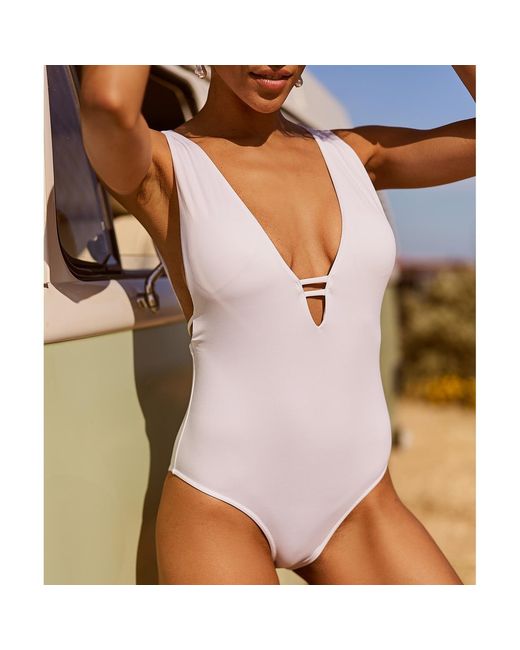 Aulala Paris White Miss Charming One-Piece Swimsuit