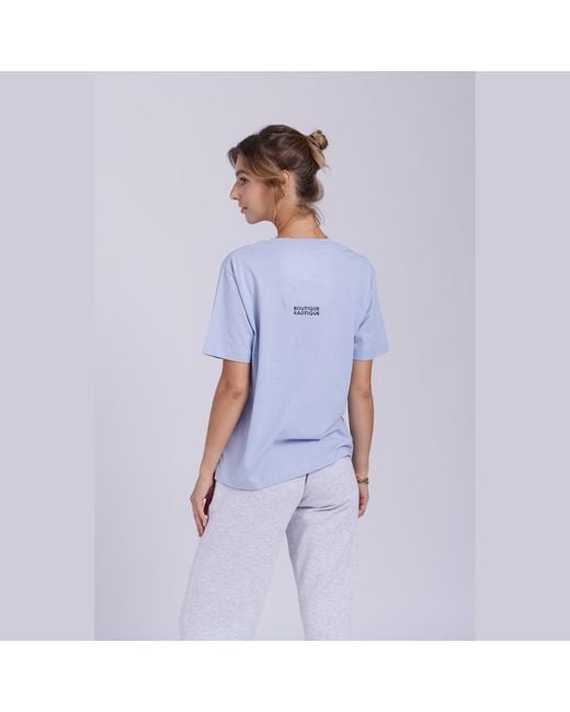 Boutique Kaotique Blue Hidden Ghosts Serene Organic Cotton T-Shirt
