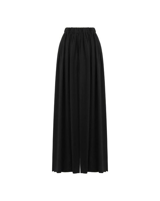 Lilamie Black Amalfi Loose Fit Elastic Waist Sumer Pants