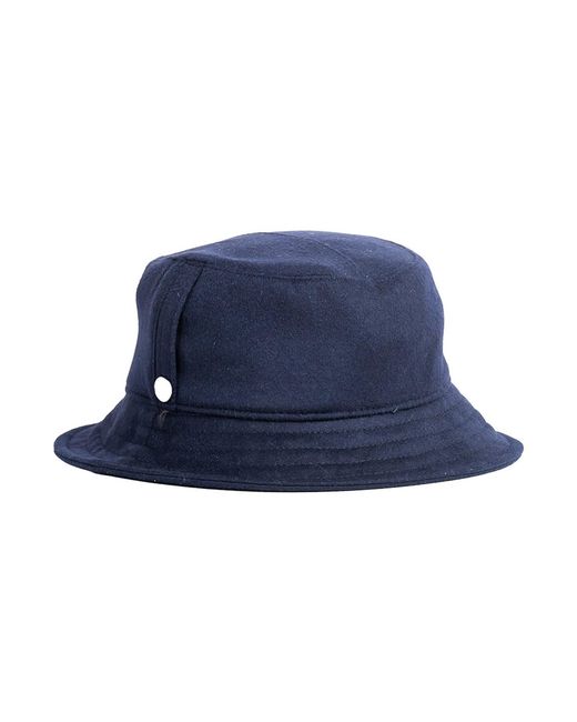 DORIA 1905 Blue Cashmere And Wool Blend Bucket Hat