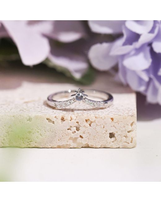 Azura Jewelry New York White North Star Alexandrite Ring Vermeil
