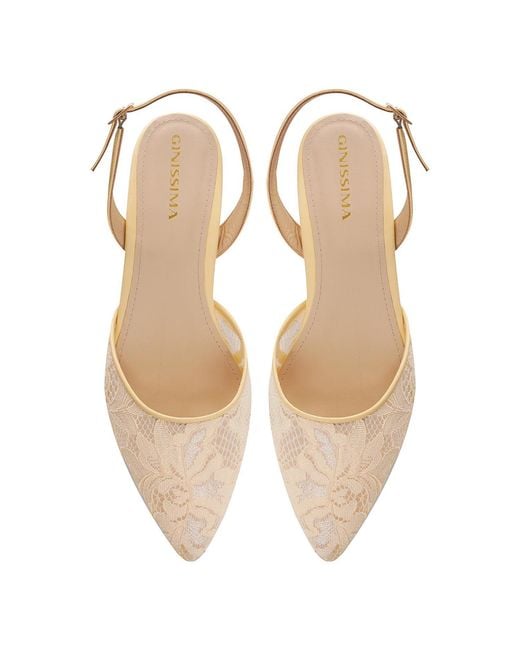 Ginissima Natural Ines Lace Flats