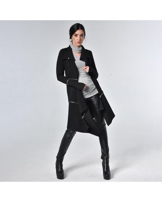 Metamorph Black Extravagant Long Coat
