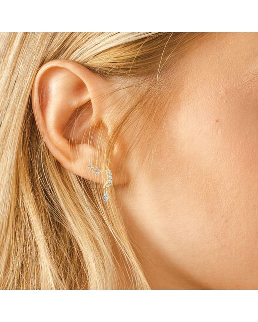 BLOOMTINE | Earth Angel HQ Metallic Illuminess Mini Vermeil Shooting Star Studs