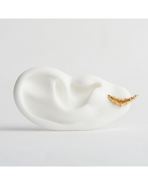 Kasun Metallic Smile Stud Earrings