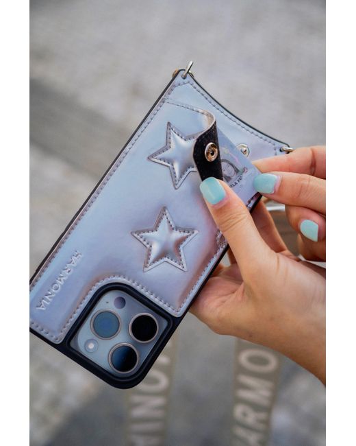 Harmonia Ny Blue Stars Crossbody Iphone Fifteen Case Wallet