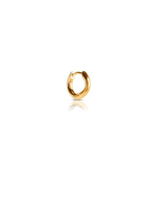Kasun Metallic Smile Hoop Earrings – March – Aquamarine – Plated