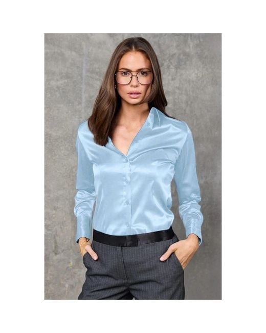 Madison / Savile Blue Sterling Haven Fitted Shirt