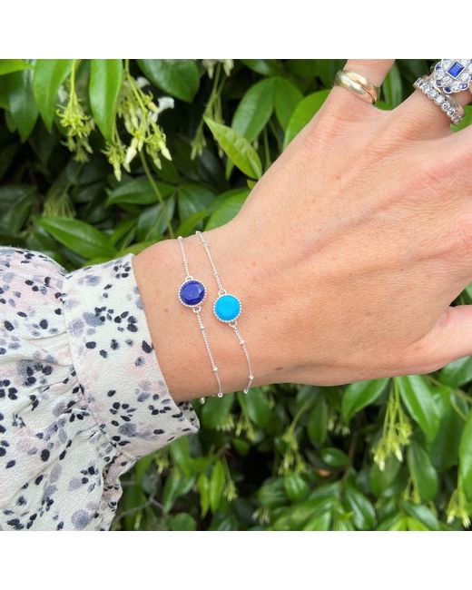 Auree Jewellery Multicolor Barcelona Silver December Birthstone Bracelet Turquoise