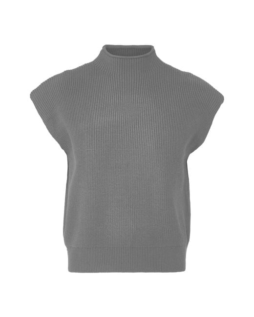 Layo G Gray Sleeveless Sweater Top