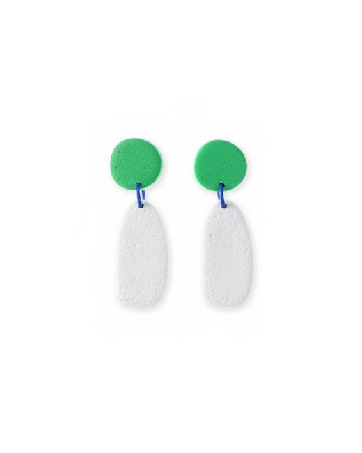 By Chavelli Green Miro Drop Earrings
