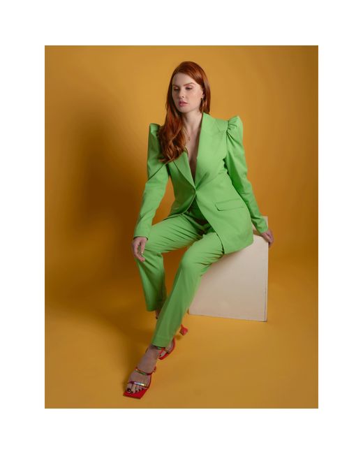 Femponiq Green Tailored Cotton Trouser